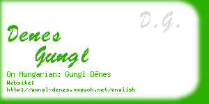 denes gungl business card
